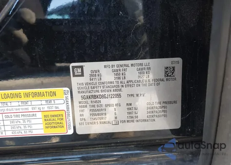 2016 Buick Enclave Leather from USA, damaged, VIN 5GAKRBKD8GJ122055